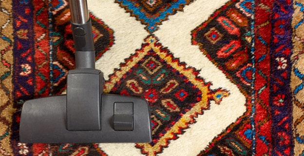 Close-Up of A Vacuum Cleaner on An Oriental Carpet — Upholstery & Carpet Cleaning on the Marcoola, QLD