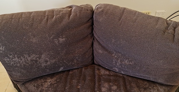 Dirty Brown Sofa — Upholstery & Carpet Cleaning on the Noosa, QLD