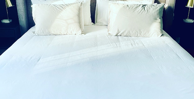 Close-up of Cleaned White Mattress — Upholstery & Carpet Cleaning on the Marcoola, QLD