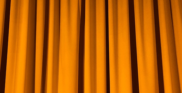 Close-up of Orange Curtain — Upholstery & Carpet Cleaning on the Bli Bli, QLD