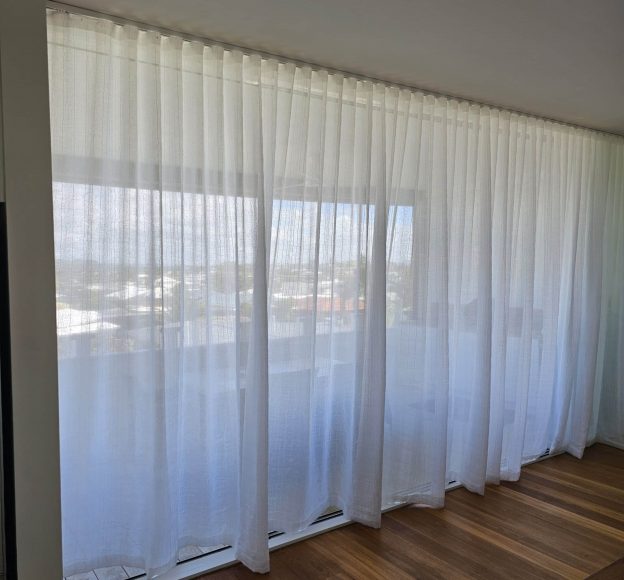 white curtains