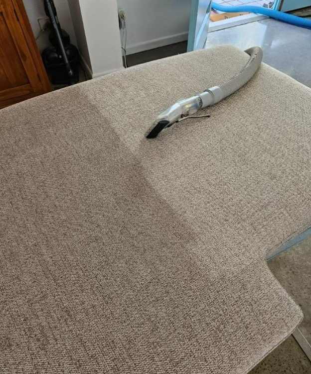 A Vacuum Cleaner on A Chair — Upholstery & Carpet Cleaning on the Sunshine Coast, QLD