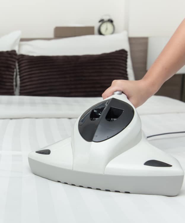 Mite Vacuum Cleaner Using Cleaning Bed Mattress Dust Eliminator with UV Lamp — Upholstery & Carpet Cleaning on the Coolum, QLD